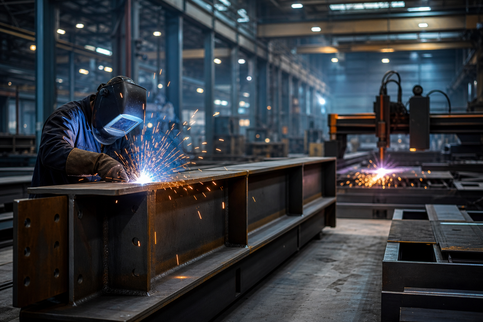 Metal fabrication workshop — KHODAK Metal Solution engineering team